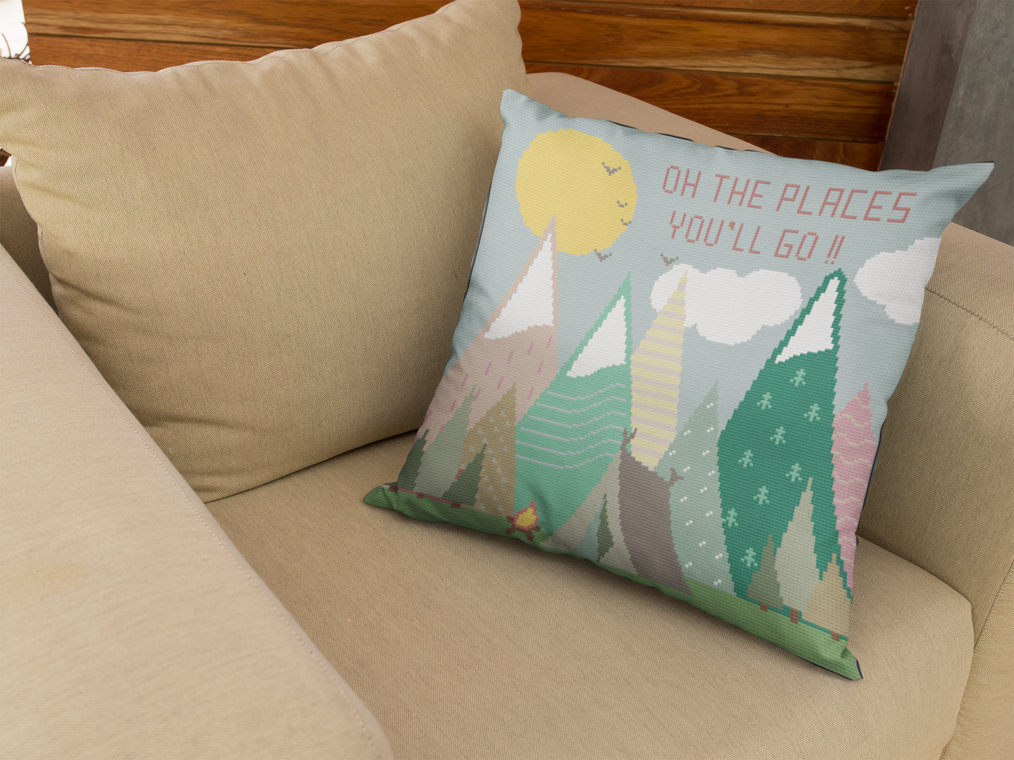 Mountains Nursery Cross Stitch Cushion Kit