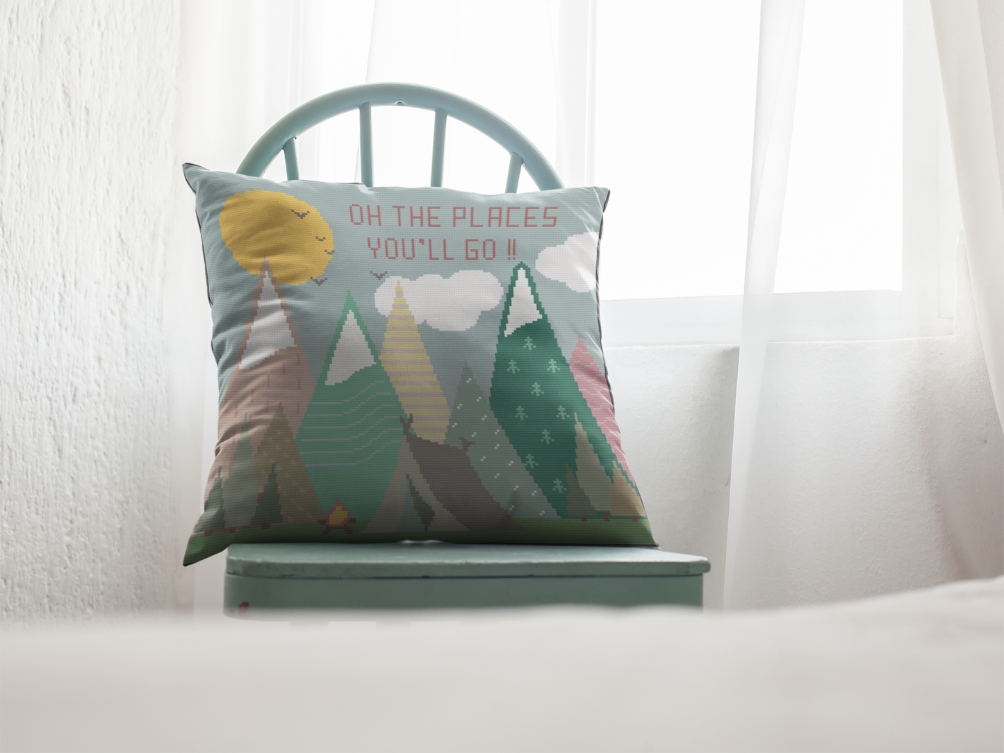 Mountains Nursery Cross Stitch Cushion Kit