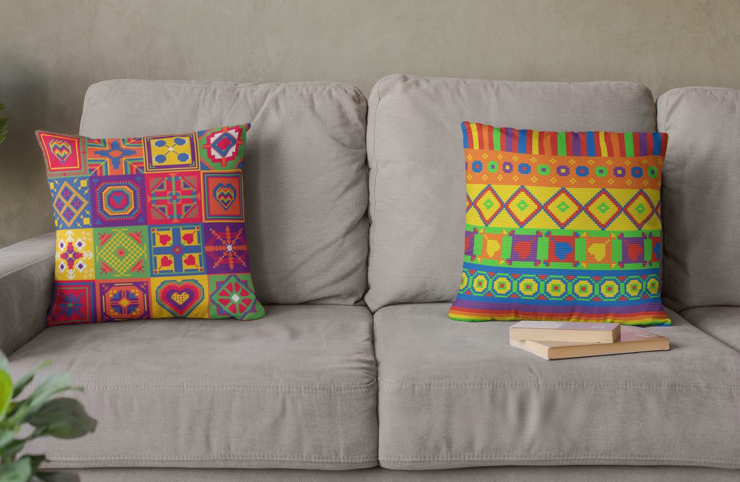 Rainbow Pride Patchwork Cross Stitch Cushion Kit